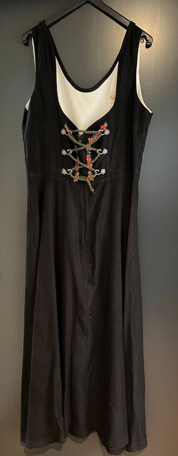 Damen Trachten Dirndl ärmellos Schwarz ca. Gr. 38 v. Woiperdinger