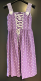 Kinder Trachten Dirndl ärmellos Lila, Weiß gemustert Gr. 152 v. Isar-Trachten