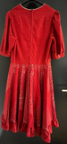Damen Trachten Dirndl kurzarm Rot gemustert ca. Gr. 38