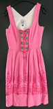 Damen Trachten Dirndl ärmellos Rosa mit Stickerei ca. Gr. 36 v. Steindl