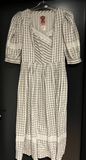 Damen Trachten Dirndl kurzarm Weiß, Grau gemustert Gr. 40 v. Salzburger Dirndl