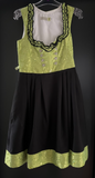 Damen Trachten Dirndl ärmellos Schwarz, Grün ca. Gr. 38 v. Tramontana