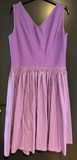 Damen Trachten Dirndl ärmellos Lila, Weiß gemustert ca. Gr. 42