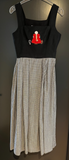 Damen Trachten Dirndl ärmellos Schwarz, Weiß kariert ca. Gr. 36 v. Rowe