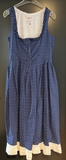 Damen Trachten Dirndl ärmellos Blau, Weiß gemustert ca. Gr. 42 v. Steindl