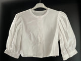Damen Trachten Dirndl Bluse kurzarm weiß ca. Gr. 40