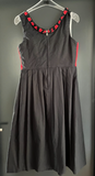 Damen Trachten Dirndl ärmellos Rot, Schwarz Gr. 40 v. Oscar Trachten