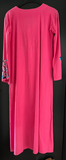 Damen Trachten Kleid langarm Rosa mit blauer Stickerei ca. Gr. 44 v. elegance