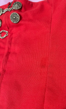 Damen Trachten Dirndl ärmellos Rot, Blau-Weiß gemustert ca. Gr. 38