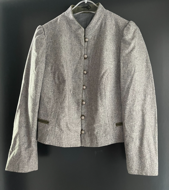 Damen Trachten Janker/Jack grau grün ca. Gr. 44