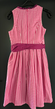 Damen Trachten Dirndl ärmellos Rosa-Weiß kariert mit Schürze ca. Gr. 36