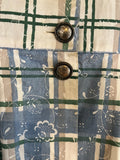 Damen Trachten Dirndl kurzarm Blau, Weiß gemustert ca. Gr. 42 v. Hammerschmid