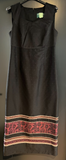 Damen Trachten Dirndl ärmellos Schwarz, Rot gemustert Gr. 40 v. H. Moser