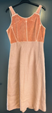 Damen Trachten Dirndl ärmellos Orange/Braun Gr. 34 v. Gössl
