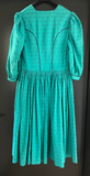 Damen Trachten Dirndl 3/4-Arm grün, blau gemustert ca. Gr. 42