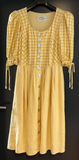 Damen Trachten Dirndl 3/4 Arm Gelb gemustert ca. Gr. 40 v. Trachtengwand