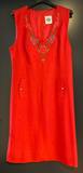 Damen Trachten Dirndl ärmellos Rot ca. Gr. 42 v. Edelweiss Boutique