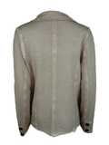 Capuccino Damen Jacke Cardigan Beige/Grau Baumwolle Langarm Gr. 38