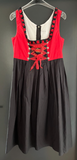 Damen Trachten Dirndl ärmellos Rot, Schwarz Gr. 40 v. Oscar Trachten