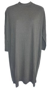 VILA Damen Kleid Longshirt 3/4 Arm VICHAOS grau Gr. XS, S, M
