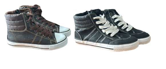 Kinder Schuhe Sneaker Braun, Schwarz Gr. 31, 33, 34, 35