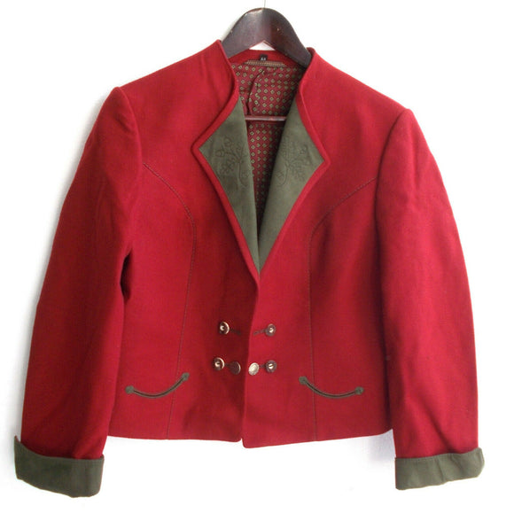 Damen Trachten Janker/Jacke rot Gr. 44 v. Alphorn