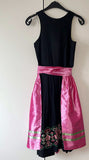 Damen Trachten Dirndl ärmellos Schwarz/Rosa Gr. 40 v. Elisabeth Füller