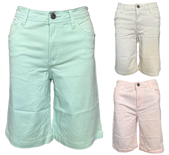 Damen Short Grün Beige Rosa Baumwolle Gr. S M L XL XXL