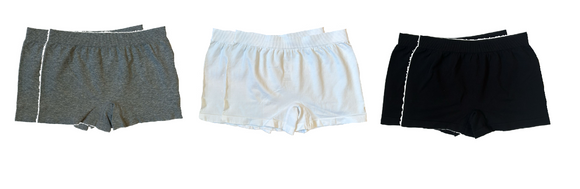 Damen Unterhose Panty 2er-Pack Grau, Weiß, Schwarz Gr. S, M, L