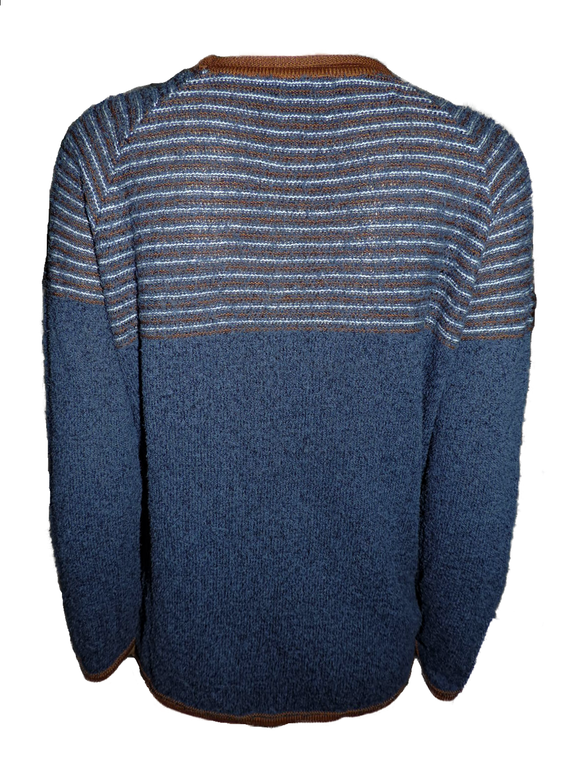 Capuccino Damen Pullover Langarm Blau Streifen Gr. 38