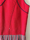 Damen Trachten Kleid ärmellos Rot Gr. 38 v. Wenger
