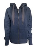 Damen Sweatjacke Kapuzenjacke Langarm Navy Gr. M