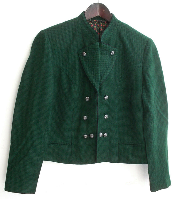 Damen Trachten Janker/Jacke grün kariert ca. Gr. 36