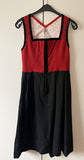 Damen Trachten Kleid ärmellos Rot/Schwarz Gr. 40 v. Edith Moden