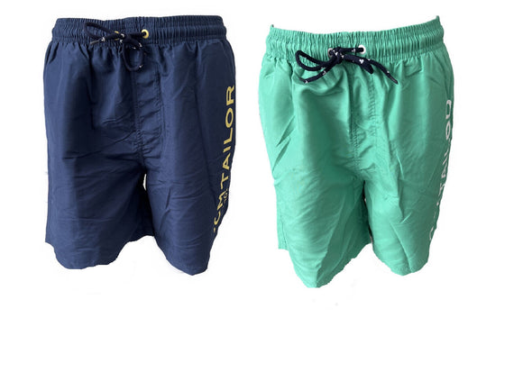 Herren Badeshort Grün Navy Gr. M