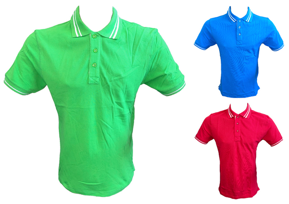 James & Nicholson Herren Polo JN947 Kurzarm Grün Kobaltblau Rot Baumwolle Gr. S