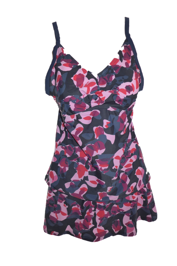 BECO Damen Tankini / Rock schwarz gemustert Cup D Gr. 38, 40, 42, 44, 46 NEU!!!