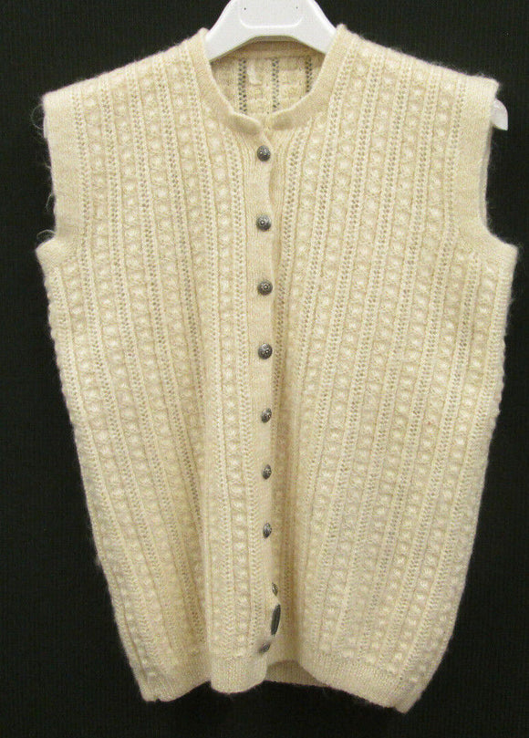 Damen Trachten Weste wollweiß ca. Gr. 42