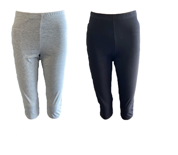Damen Caprihose Schwarz, Grau Gr. S