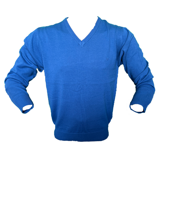 Herren Pullover Langarm  Blau Gr. S