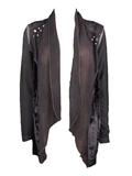 Capuccino Damen Jacke Cardigan Langarm Braun Gr. 36 38 40 42 44 46