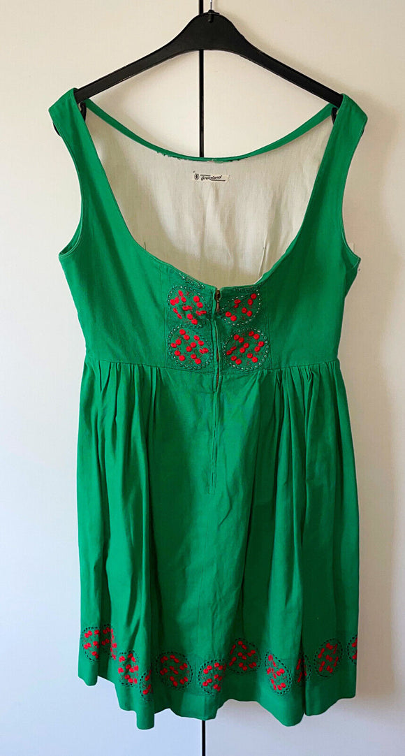 Damen Trachten Dirndl ärmellos Grün Gr. 40 v. Grenzland