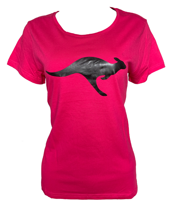 KangaROOS Damen Shirt Kurzarm Pink Baumwolle Gr. S M L XL