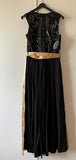 Damen Trachten Dirndl ärmellos Schwarz/Gold Gr. 36 v. Tramontana