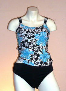 Tankini Antigua Blau/Weiß/Schwarz Gr. 40C, 40D, 42D