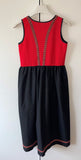 Damen Trachten Dirndl ärmellos Rot/Schwarz ca. Gr. 34