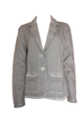 Capuccino Damen Blazer Grau Knöpfe Baumwolle Gr. 38