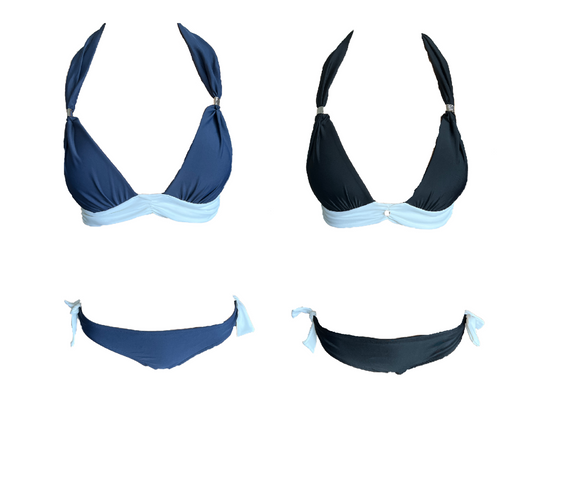 Bugatti Bikini Schwarz und Blau Gr. 38