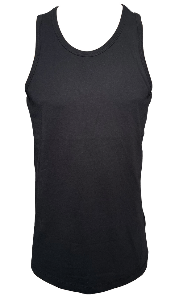 Herren Tanktop Muskelshirt 2er Pack Schwarz Baumwolle Gr. S M L XL