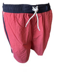 Herren Bugatti Badeshort Pierre Rot Blau Navy Coralle Gr. M